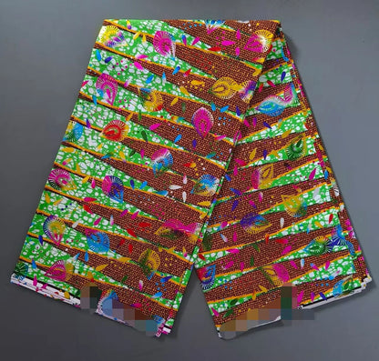 2022 New Hot Sale African Wax Fabric Cotton Material Nigerian Ankara Block Prints Batik Dutch High Quality Sewing Cloth