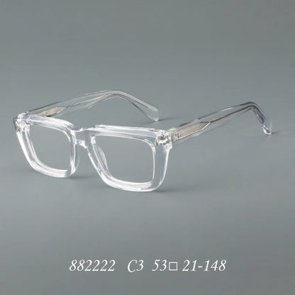 Fashion Thick Frame Acetate Glasses Men Vintage Square Myopia Prescription Eyeglasses Frame Reading Glasses Luxury Brand Eyewear