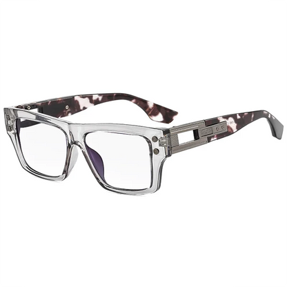 Thick Frame Anti Blue Light Reading Glasses Men Brand Design Square Finished Optical Presbyopic Glasses Customized Diopter