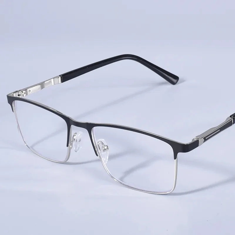 Double Color Oversize Frame Reading Glasses For Men And Women Anti blue Light High Quality Square Presbyopia Glasses+175