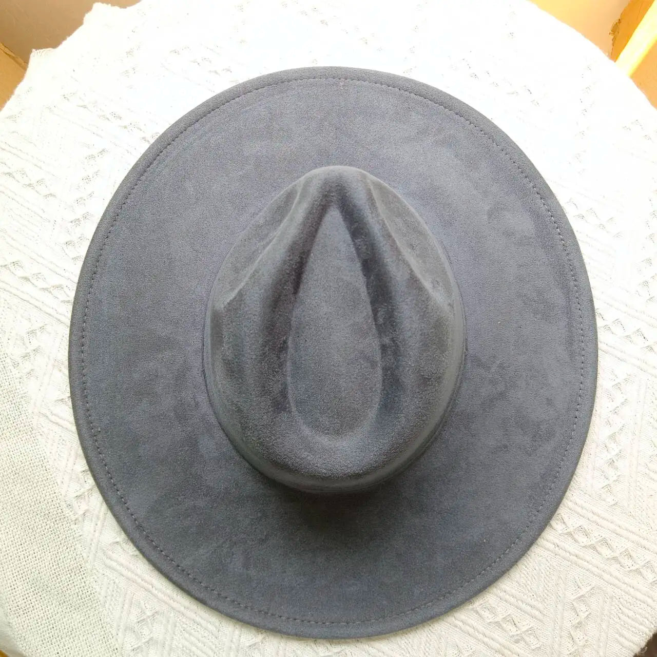 Suede Fedora Multicolor Heart-shaped Top 9.5cm Brim Men and Women Jazz Hat Panama Hat