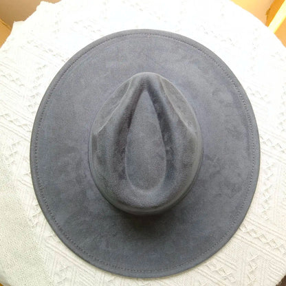 Suede Fedora Multicolor Heart-shaped Top 9.5cm Brim Men and Women Jazz Hat Panama Hat