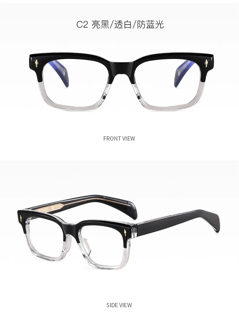Brand Designer Fashion Square Reading Glasses Luxury Women Men Big Frame Magnifing Glasses Anti Blue Light Presbyopia Eyeglasses