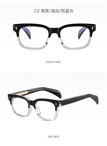 Brand Designer Fashion Square Reading Glasses Luxury Women Men Big Frame Magnifing Glasses Anti Blue Light Presbyopia Eyeglasses