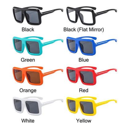 Big Oversized Square Sunglasses Punk UV400 Protection Thick Frame Sun Glasses Lady Shades for Women & Men