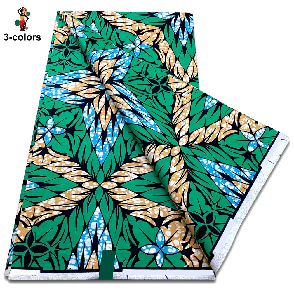 2025 Guaranteed Veritable Original African Wax Print Fabric Real Nigerian 100% Cotton Ankara Wax Fabric Soft Pagne Spuer Batik