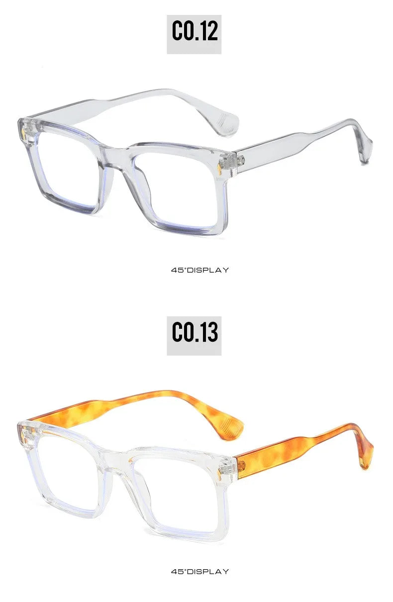 Eyeglass Frames Square Blue Light Blocking Reading Glasses Men High Quality Eyeglasses Man Eyewear