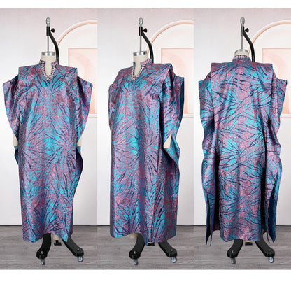 2025 New African Clothes For Women Kaftan Dress Fashion Party Dress Vintage Summer Gown Casual Vestidos Muslim Robe BouBou