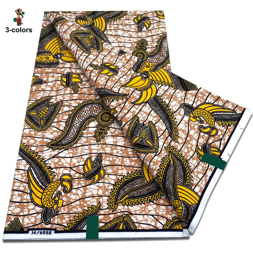 2025 Veritable Wax Guaranteed Real Wax Print Fabric dutch hollandais Pagne African Wax Fabric 6 yards