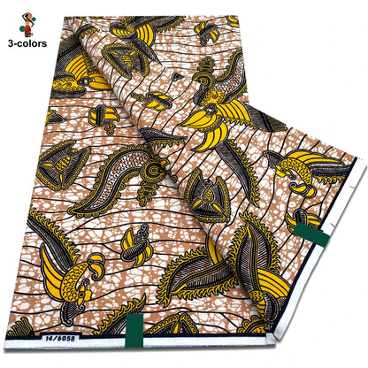 New Arrival High Quality Original 100% Cotton Wax Print Guaranteed Veritable Ankara African Real Wax Fabric Soft Pagne for Dress