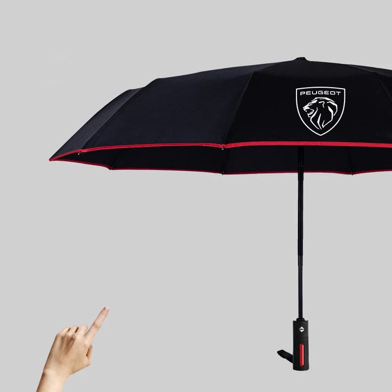 For Peugeot 206 5008 207 208 301 308 407 408 508 2008 3008 4008 GT RCZ GTLine Car Automatic Folding Windproof Sunshade Umbrella