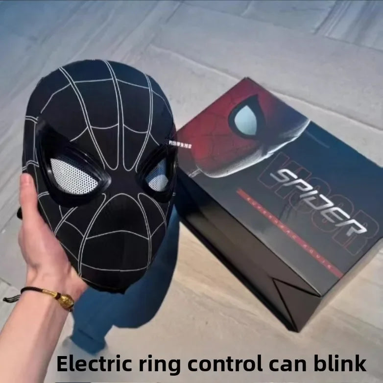Spider Man headgear eyes movable electric blinking luminous extraordinary mask Wan Christmas cos helmet