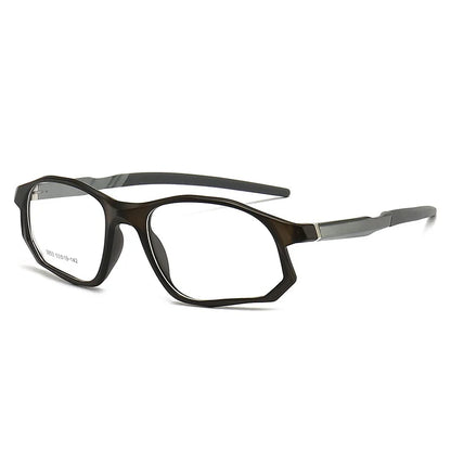 YIMARUILI New Fashion Sports Glasses Men and Women TR90 Spring Leg Design Big Face Optical Prescription Eyeglasses frame 5853