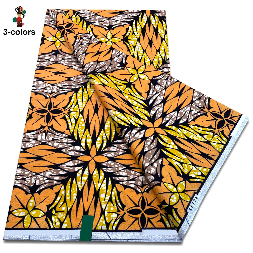 2025 Guaranteed Veritable Original African Wax Print Fabric Real Nigerian 100% Cotton Ankara Wax Fabric Soft Pagne Spuer Batik