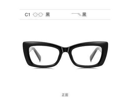Classic Square Anti Blue Light Blocking Reading Glasses For Women Men Simple Thick Frame Design Myopia Prescription Glasses