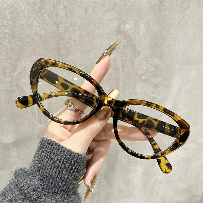 1-piece Cat-eye Y2K Fashion Women's Glasses, Face-shaping, Suitable for Daily Wear