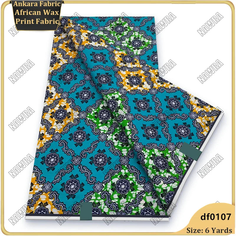 Fashionable African Real Wax Print Fabric 2026 Latest Design Ankara Wax Fabric Soft 100% Cotton Pagne Women Dress Loincloth ﻿