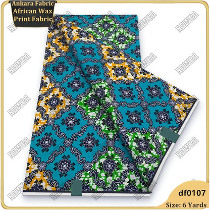 Fashionable African Real Wax Print Fabric 2026 Latest Design Ankara Wax Fabric Soft 100% Cotton Pagne Women Dress Loincloth ﻿