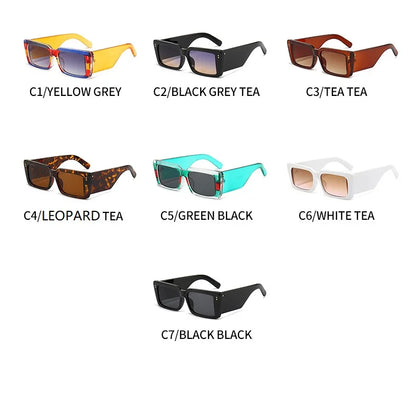 New Square Sunglasses Women Wide Glasses Legs Men Travel Shades Male Female UV400 Gafas Oculos Retro Brand Designer Luxury