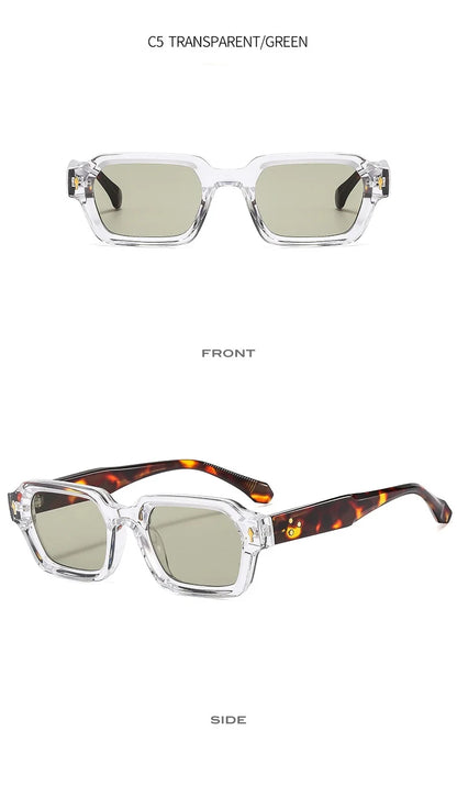 New Fashion Small Square Sunglasses For Women Men Modern Design Retro Double Color Frame Sun Glasses Shades UV400 Eyeglasses
