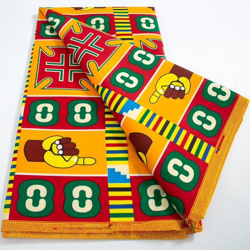 African New Wax Fabric Nigeria Ankara Wax Fabrics Newest Design Block Prints Batik Dutch For Dresses Sewing Cloth Materials
