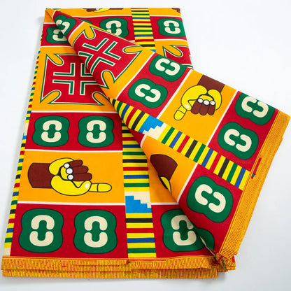 African New Wax Fabric Nigeria Ankara Wax Fabrics Newest Design Block Prints Batik Dutch For Dresses Sewing Cloth Materials