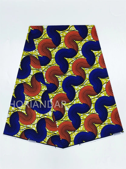 Veritable Guaranteed Dutch Hollandais Quality Prints Pagne African Fabric Dress Real Wax 100% Cotton 6 Yards