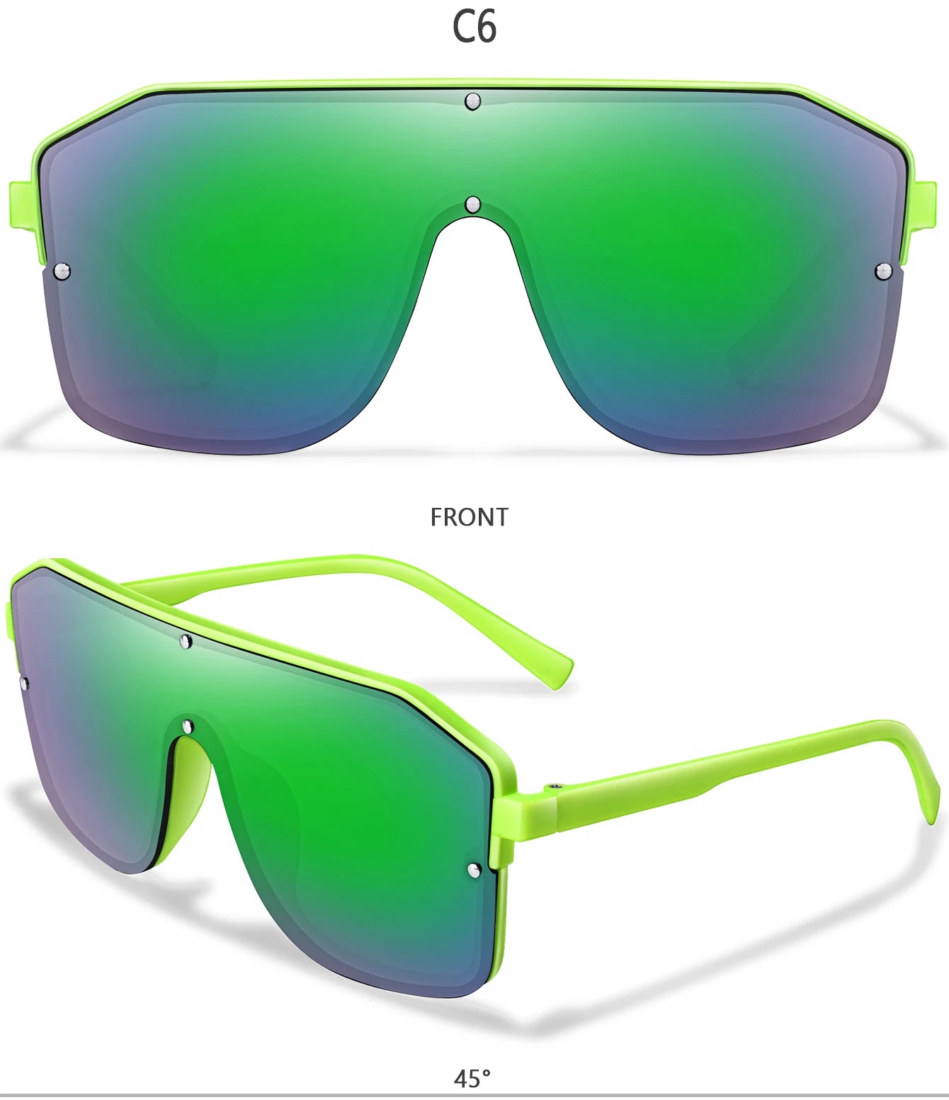 Rivet Lens Fishing Sunglasses for Men and women Fashion Casual Oversize Goggles with UV Protection for Hiking Golf, Beach