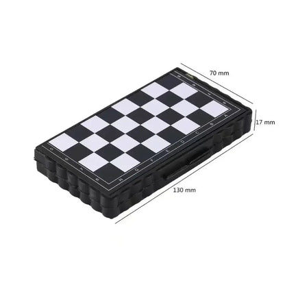 Mini Magnetic Chess Set for Kids - Portable Folding Plastic Chessboard Outdoor Friendly Travel Board Game