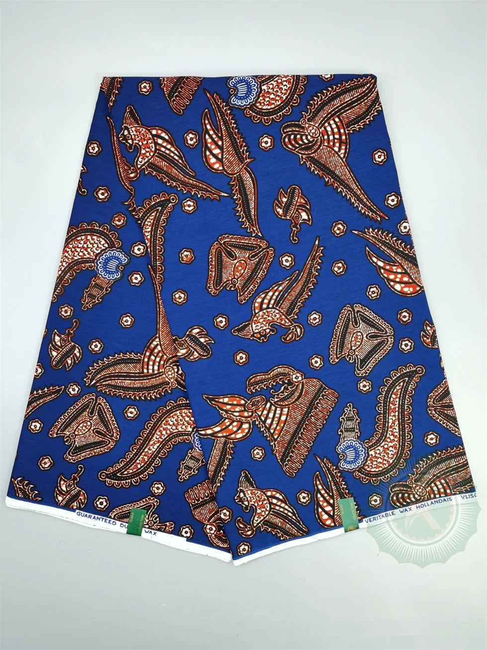 Dutch Hollandais Printed Fabric for African Classical Dress Veritable Real Wax Guaranteed 100% Cotton 6 Yards