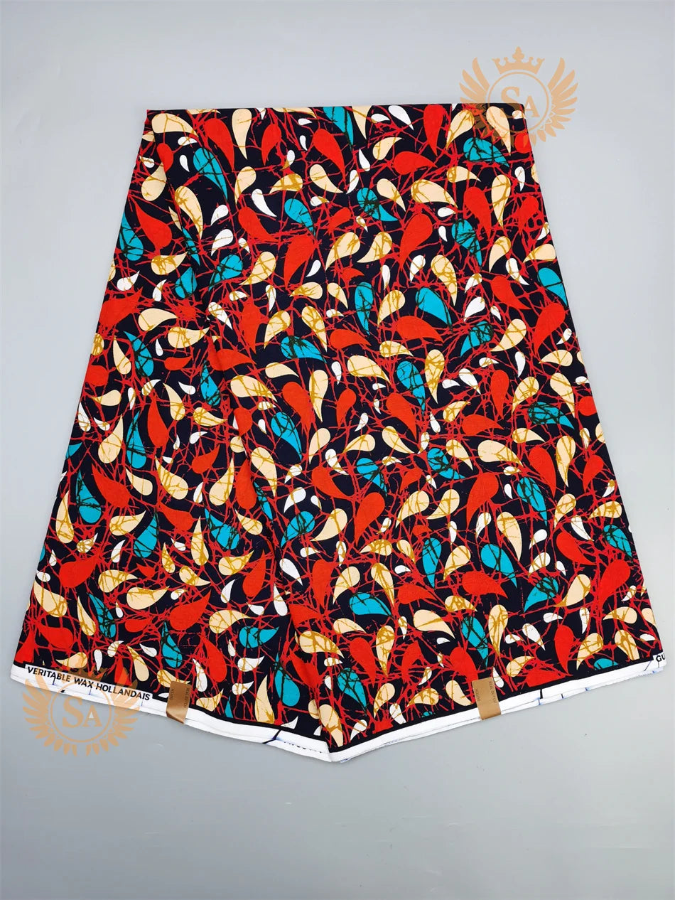 New 100% Cotton Original Real Wax Ankara Fabric 2021 African Print Fabric For Wedding Dress Tissue African Fabric Wax Fabric