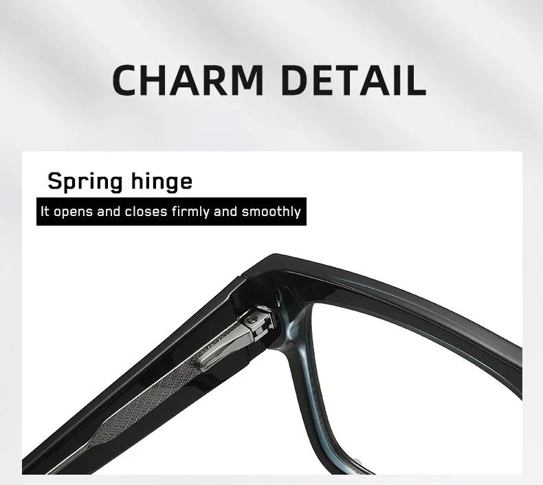 Fashion Men Prescription Myopia Glasses Luxury Brand Black Square Blue Light Blocking Eyewear Male Glasses For Vision 0 To -6.0