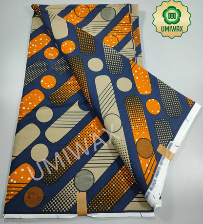 2025 Newest Ankara Real Wax Fabric Guaranteed Veritable African Wax Print Pagne Fabric 100% Cotton 6 Yards Ghana Style Dresses