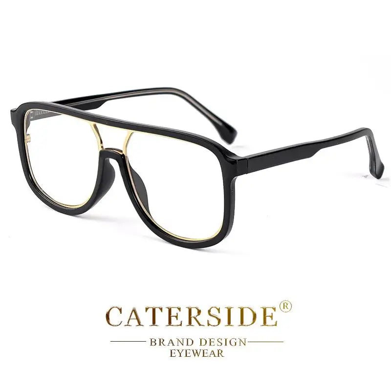 CATERSIDE Fashion Punk Reading Glasses Large Square Frames Design Man Women Casual Optical Frames Ideal Choice for Gifts