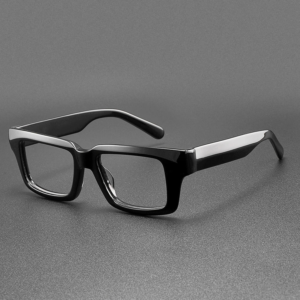 Thicken Acetate Glasses Frame Men Women Vintage Square Myopia Prescription Eyeglasses Frame Reading Glasses Luxury Brand Eyewear