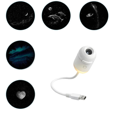 Mini Starry Sky Projector Lamp Usb Portable Galaxy Night Light For Bedroom Sleep Atmosphere Decor Gift