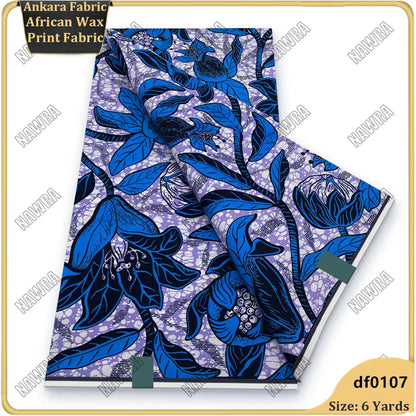 Fashionable African Real Wax Print Fabric 2026 Latest Design Ankara Wax Fabric Soft 100% Cotton Pagne Women Dress Loincloth ﻿