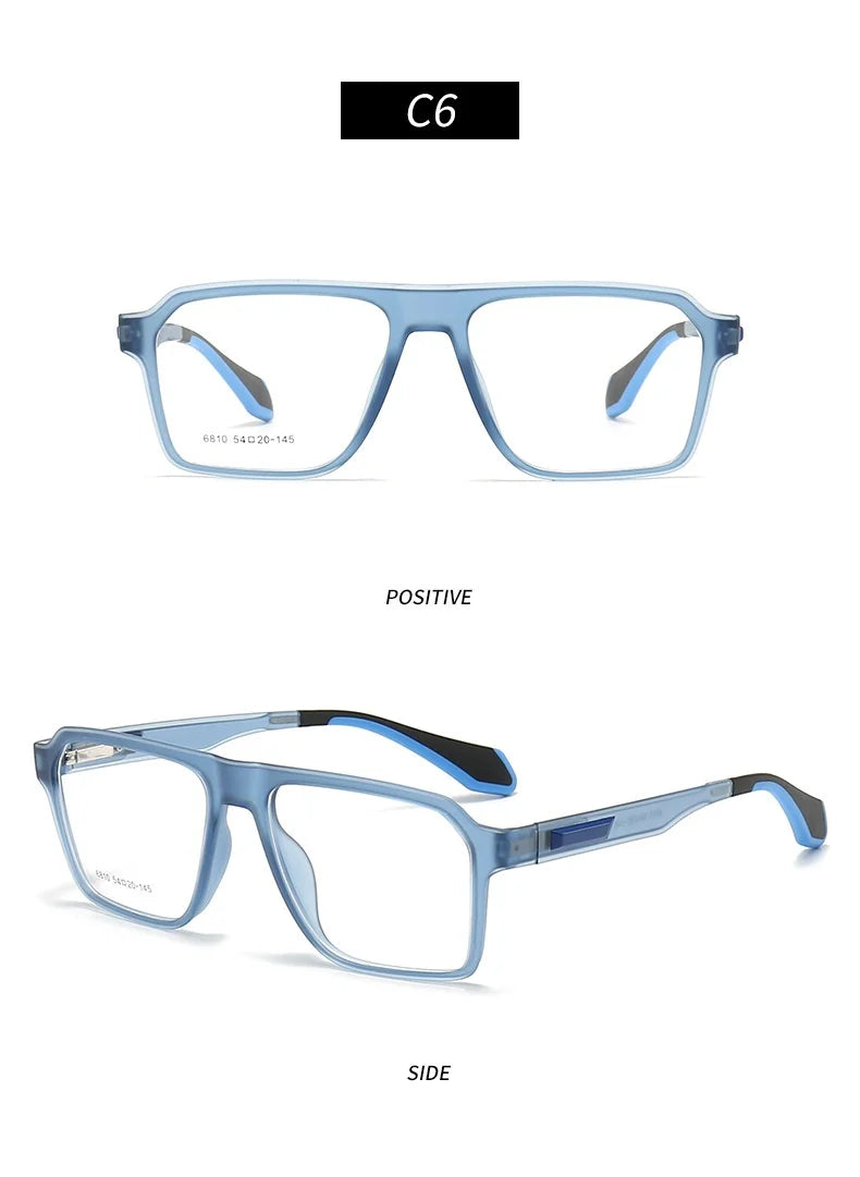 2024 New Sports Glasses Fashion Square Cycling Men's Glasses Frame Ultra-light  Optical Prescription Eyeglass Frame Women 6810