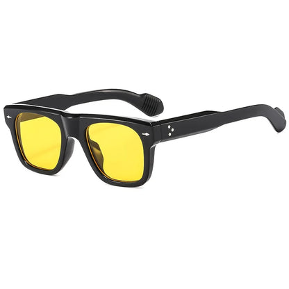 Square Yellow Lens Reading Sunglasses for Men Classic Tinted Prescription Presbyopic Eyewear Outdoor Shade Sun Glasses Readers