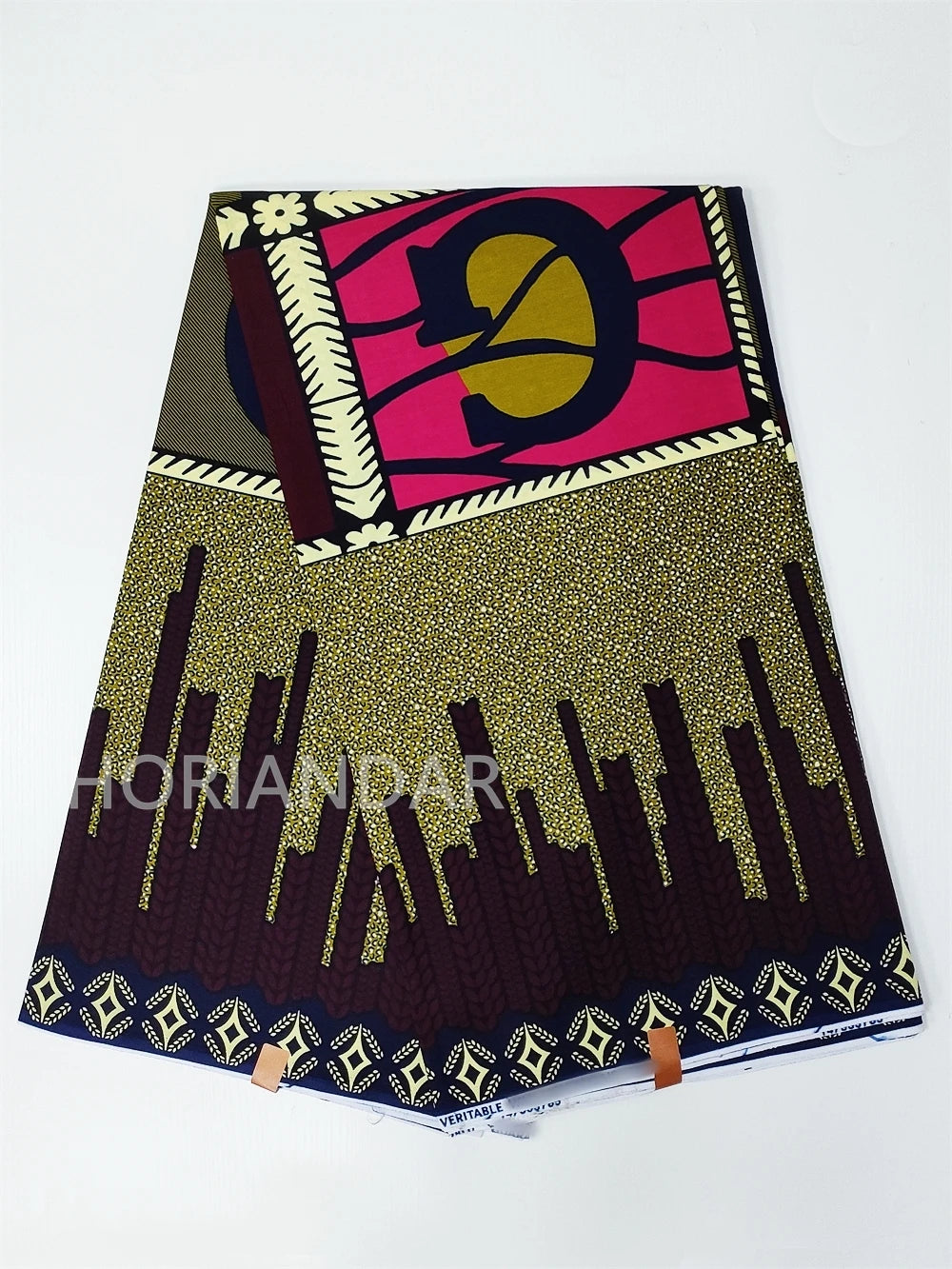 Veritable Guaranteed Dutch Hollandais Quality Prints Pagne African Fabric Dress Real Wax 100% Cotton 6 Yards