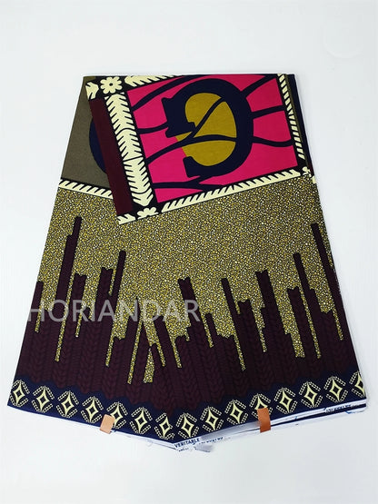 Veritable Guaranteed Dutch Hollandais Quality Prints Pagne African Fabric Dress Real Wax 100% Cotton 6 Yards