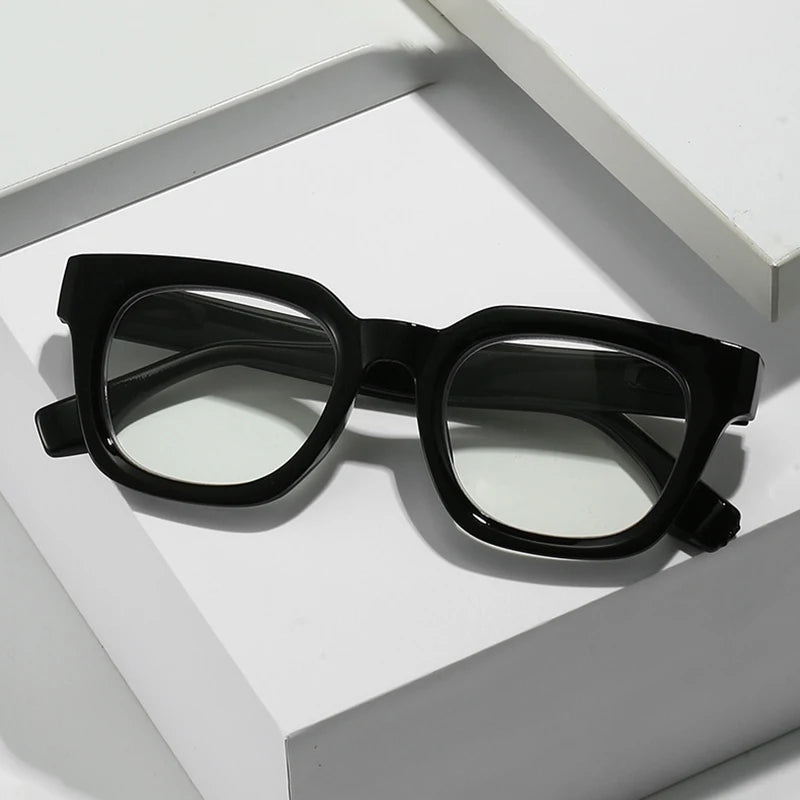 2024 New TR90 Rectangle Black Frame Reading Glasses Ultralight Anti Blue Light Presbyopic Glasses Eyewear Readers