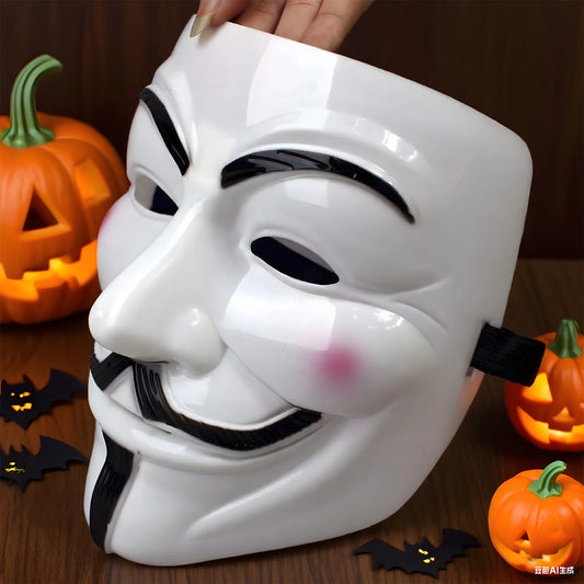 V Mask Anonymous Guy Fawkes Mask Halloween Mask Hacker Mask Horror Style Christmas Gift