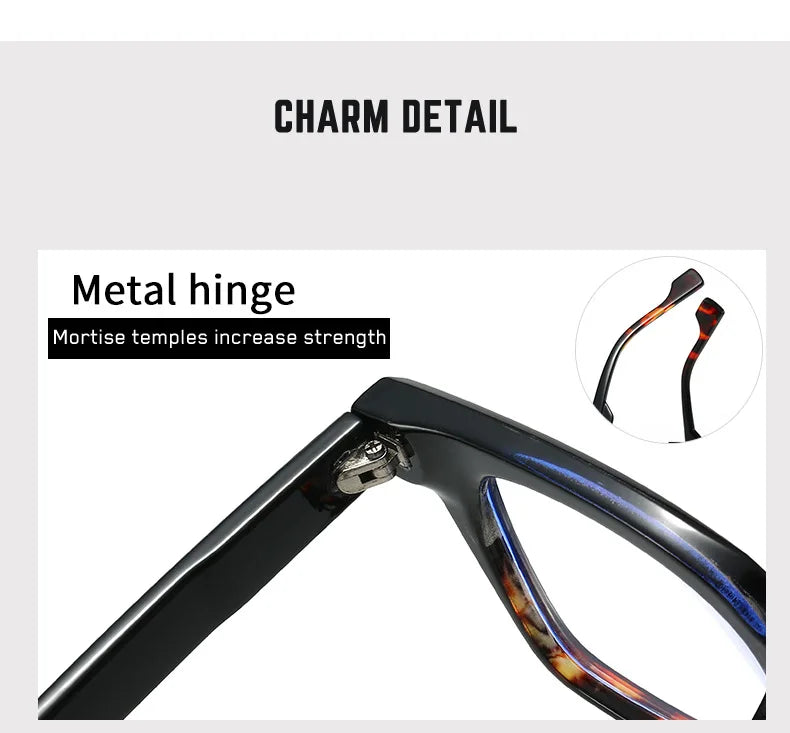 Stylish Square Frame Hyperopia Eyewear Men Anti Blue Light Reading Glasses Color Blocked Presbyopia Eyeglasses for Women