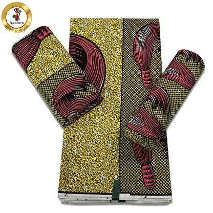 New Arrival High Quality Original 100% Cotton Wax Print Guaranteed Veritable Ankara African Real Wax Fabric Soft Pagne for Dress