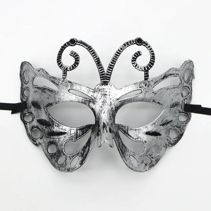 1pc Amazing Mask Antique Gold and Silver Jazz Flat Head Mask Ball Party Gathering Men and Women Cosplay Half Mask Decoration