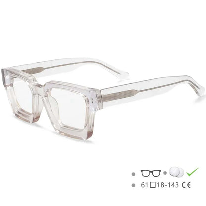 54290 High Quality Acetate Optics Glasses Frame Retro Square Eyewear Designer Luxury Prescription Glasses Frames Optical Eyewear