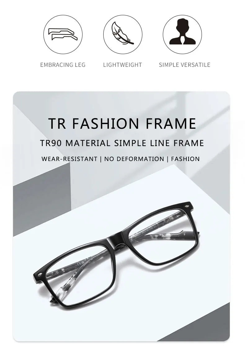 Blue Light Blocking Glasses for Men Women TR90 Square Frame Anti Eyestrain Computer Gaming Glasses Lightweight Unisex