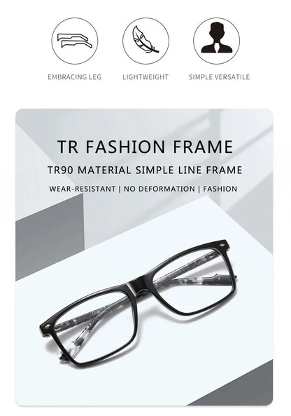Blue Light Blocking Glasses for Men Women TR90 Square Frame Anti Eyestrain Computer Gaming Glasses Lightweight Unisex