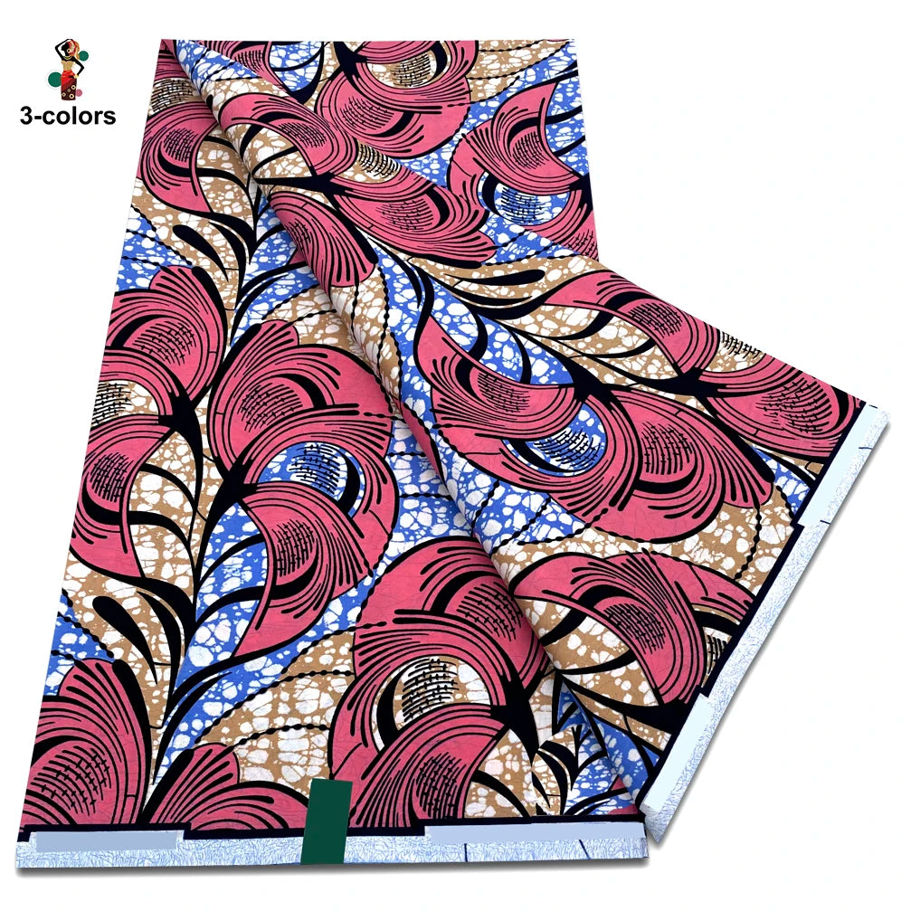 2025 Guaranteed Veritable Original African Wax Print Fabric Real Nigerian 100% Cotton Ankara Wax Fabric Soft Pagne Spuer Batik